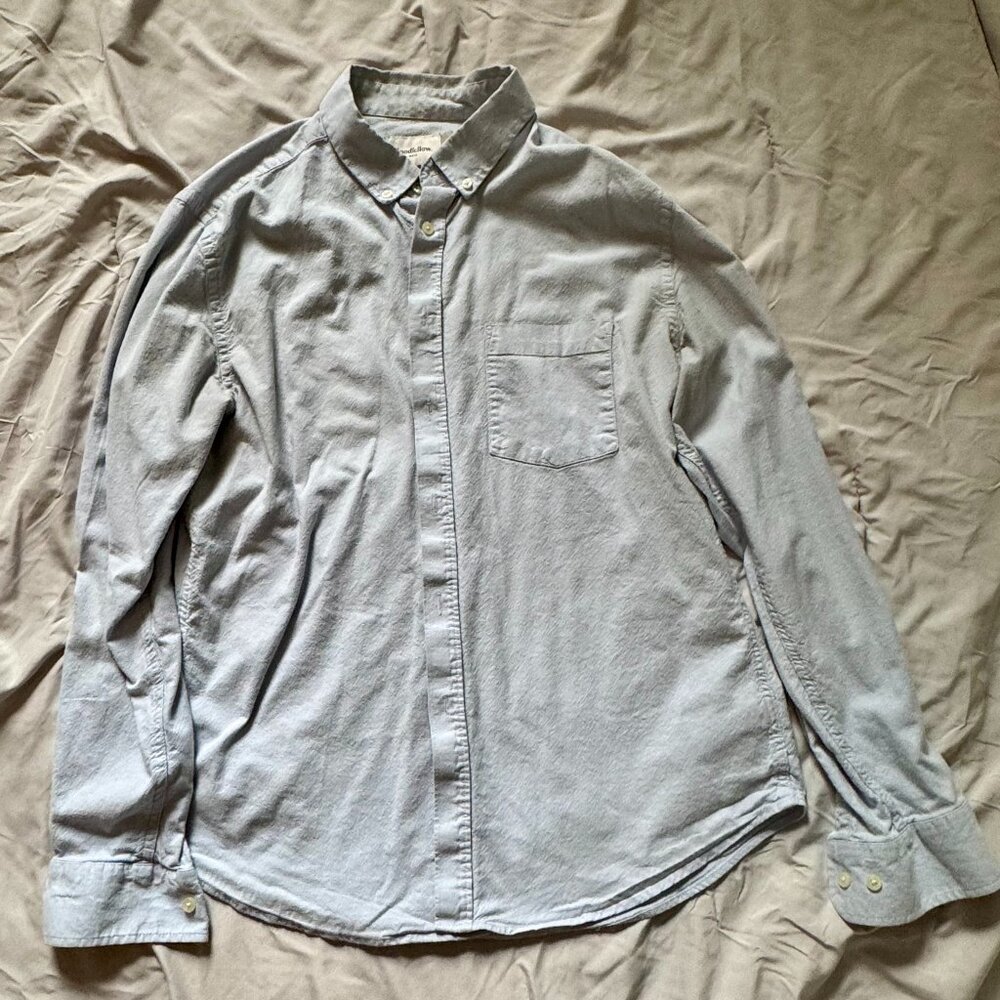 Goodfellow & Co Long Sleeve Button Down Oxford Shirt, Size Large